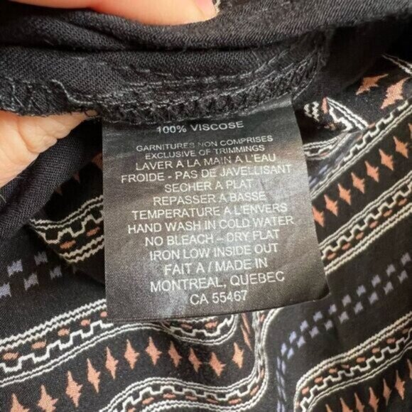 Melissa Nepton Women’s Medium Black Roxy Hi Low Short Dress Tie Short Sleeve - Picture 7 of 16